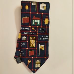 '90s RM Style realtor silk tie - made in USA